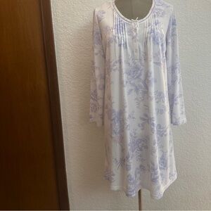 Miss Elaine Nightgown Pink Purple Floral Soft Cozy